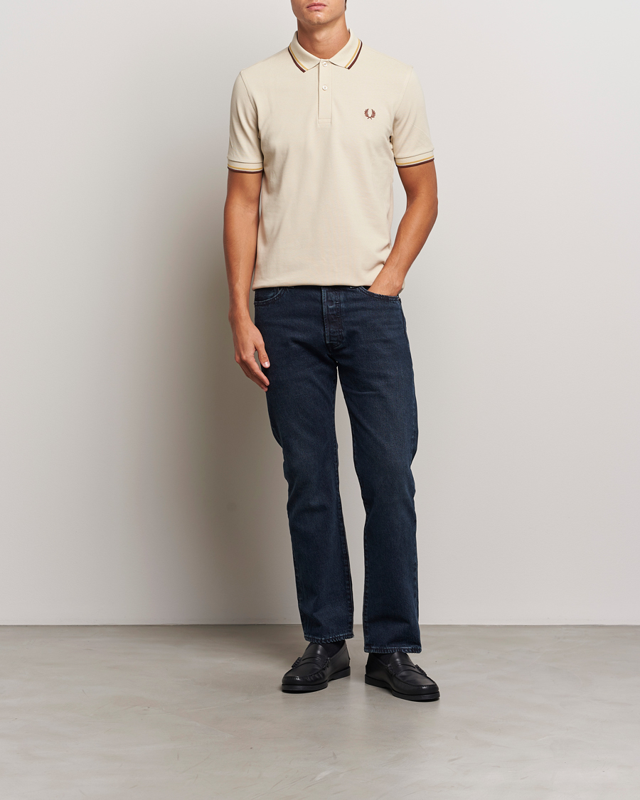Mies | Pikeet | Fred Perry | Twin Tipped Shirt Oatmeal