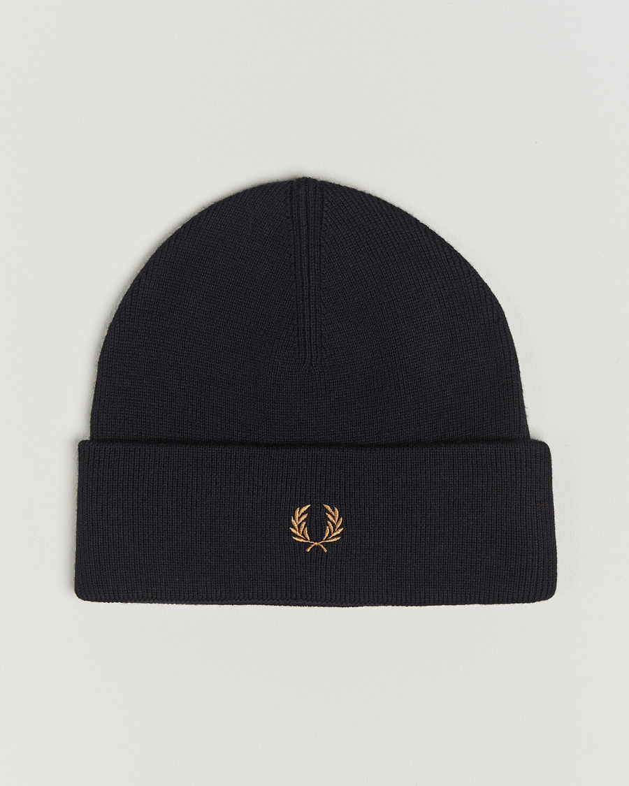 Mies | Fred Perry Merino Wool Beanie Navy | Fred Perry | Merino Wool Beanie Navy