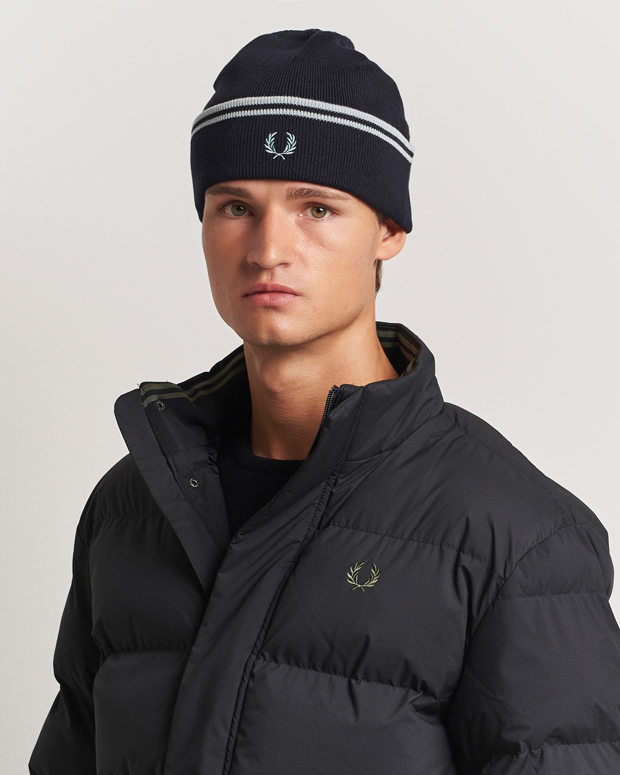 Mies | Fred Perry Twin Tipped Merino Beanie Navy | Fred Perry | Twin Tipped Merino Beanie Navy
