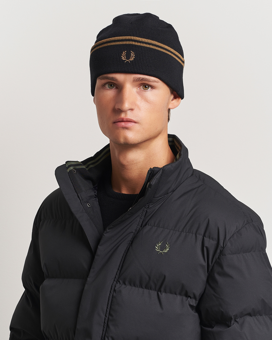 Mies | Fred Perry Twin Tipped Merino Beanie Black | Fred Perry | Twin Tipped Merino Beanie Black
