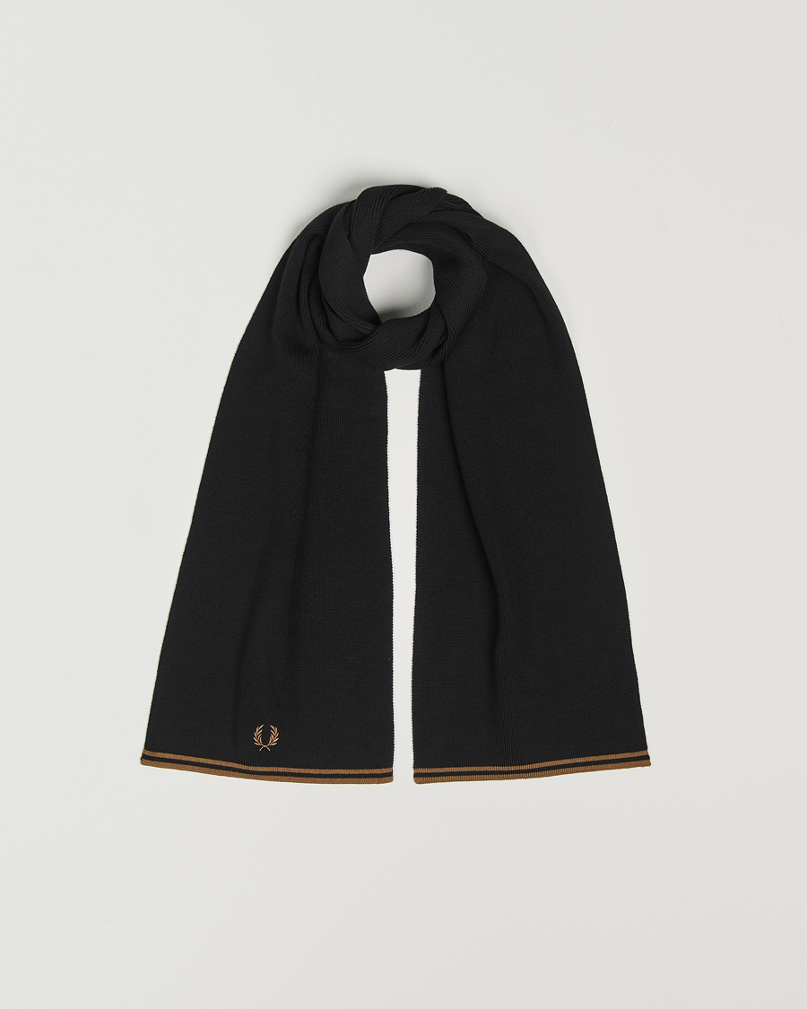 Mies | Fred Perry Twin Tipped Merino Wool Scarf Black | Fred Perry | Twin Tipped Merino Wool Scarf Black