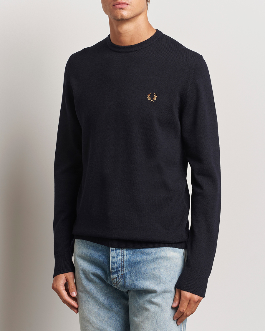 Mies | Puserot | Fred Perry | Classic Crew Neck Jumper Navy