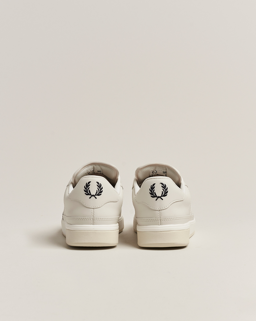 Mies | Fred Perry B300 Textured Leather Sneaker White | Fred Perry | B300 Textured Leather Sneaker White