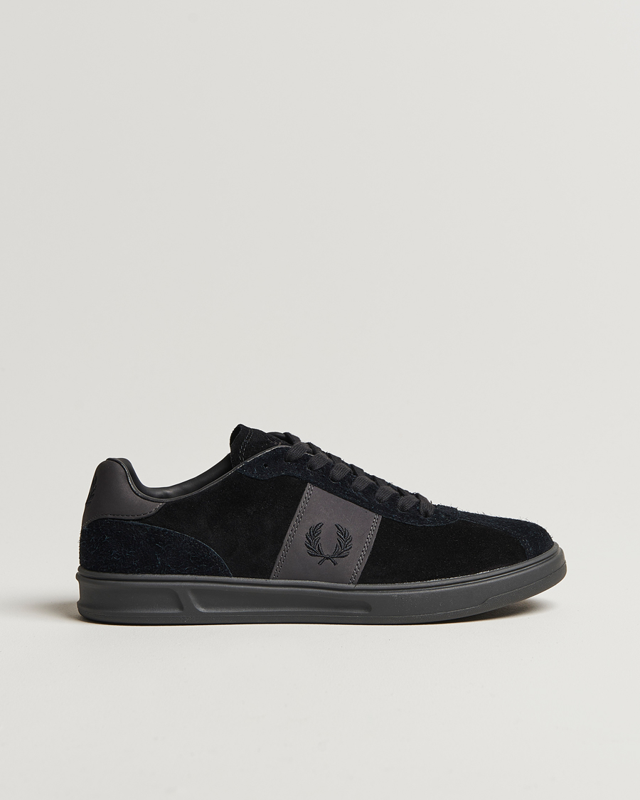 Mies | Fred Perry B4 Suede Sneaker Black | Fred Perry | B4 Suede Sneaker Black