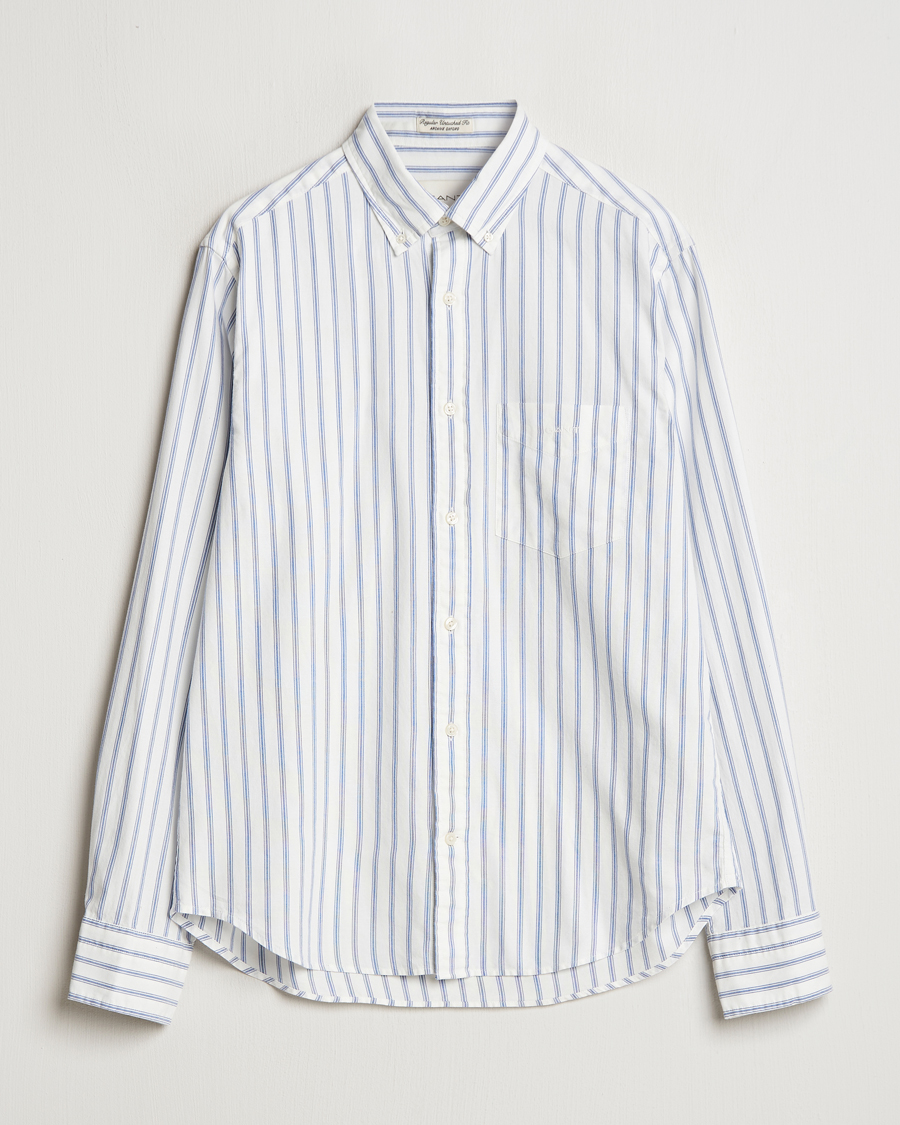 Mies | Kauluspaidat | GANT | Archive Oxford Stripe Shirt Egg Shell