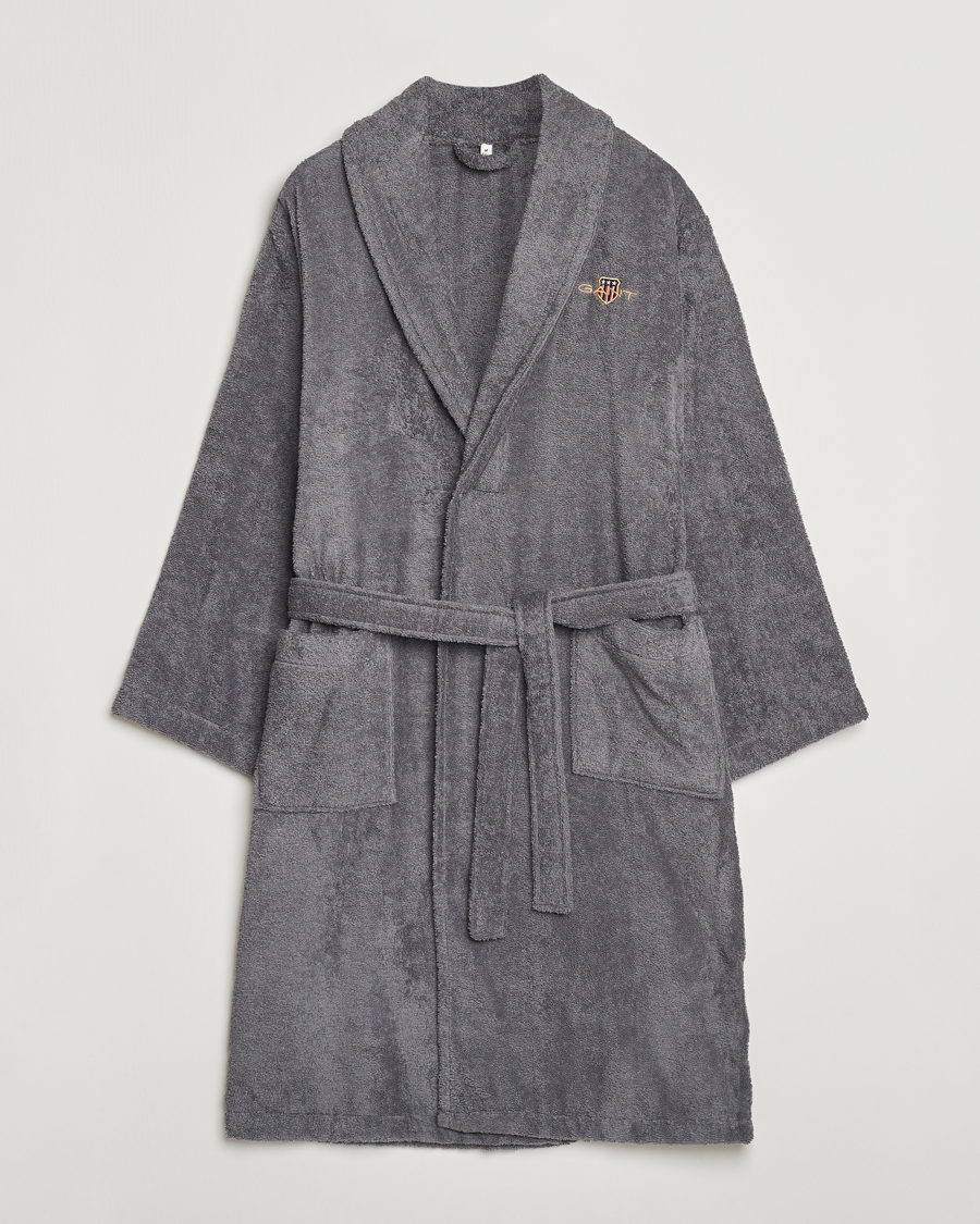 Mies | GANT Archive Shield Terry Robe Anchor Grey | Gant | Archive Shield Terry Robe Anchor Grey