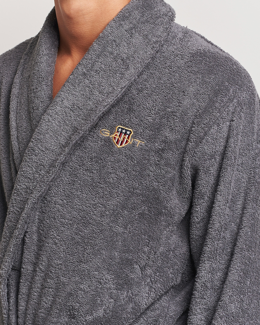 Mies | GANT Archive Shield Terry Robe Anchor Grey | Gant | Archive Shield Terry Robe Anchor Grey