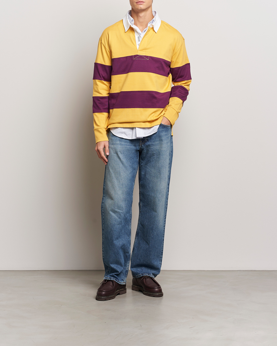 Mies | Puserot | GANT | Block Stripe Heavy Rugger Faded Sunset