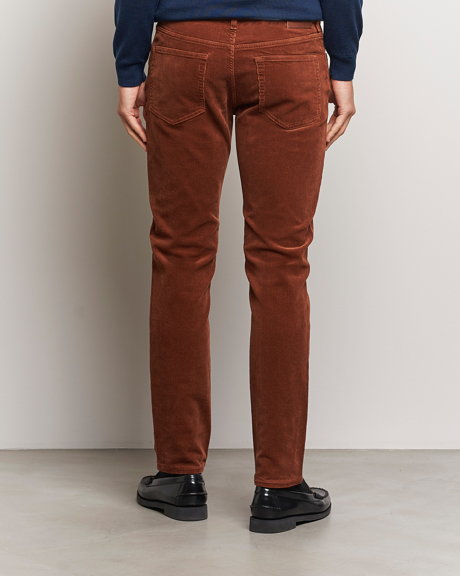 Mies | Housut | Gant | Cord 5-Pocket Jeans Chocolate Brown