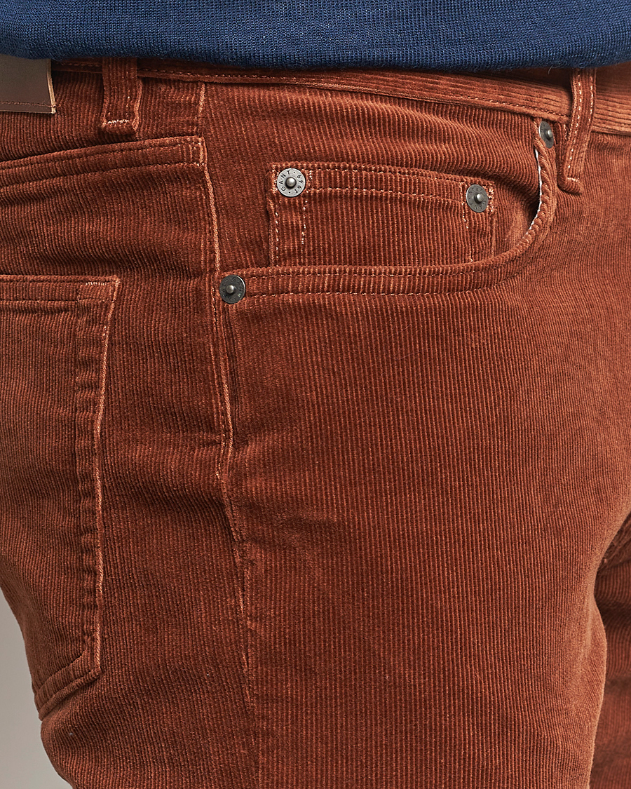 Mies | Housut | Gant | Cord 5-Pocket Jeans Chocolate Brown