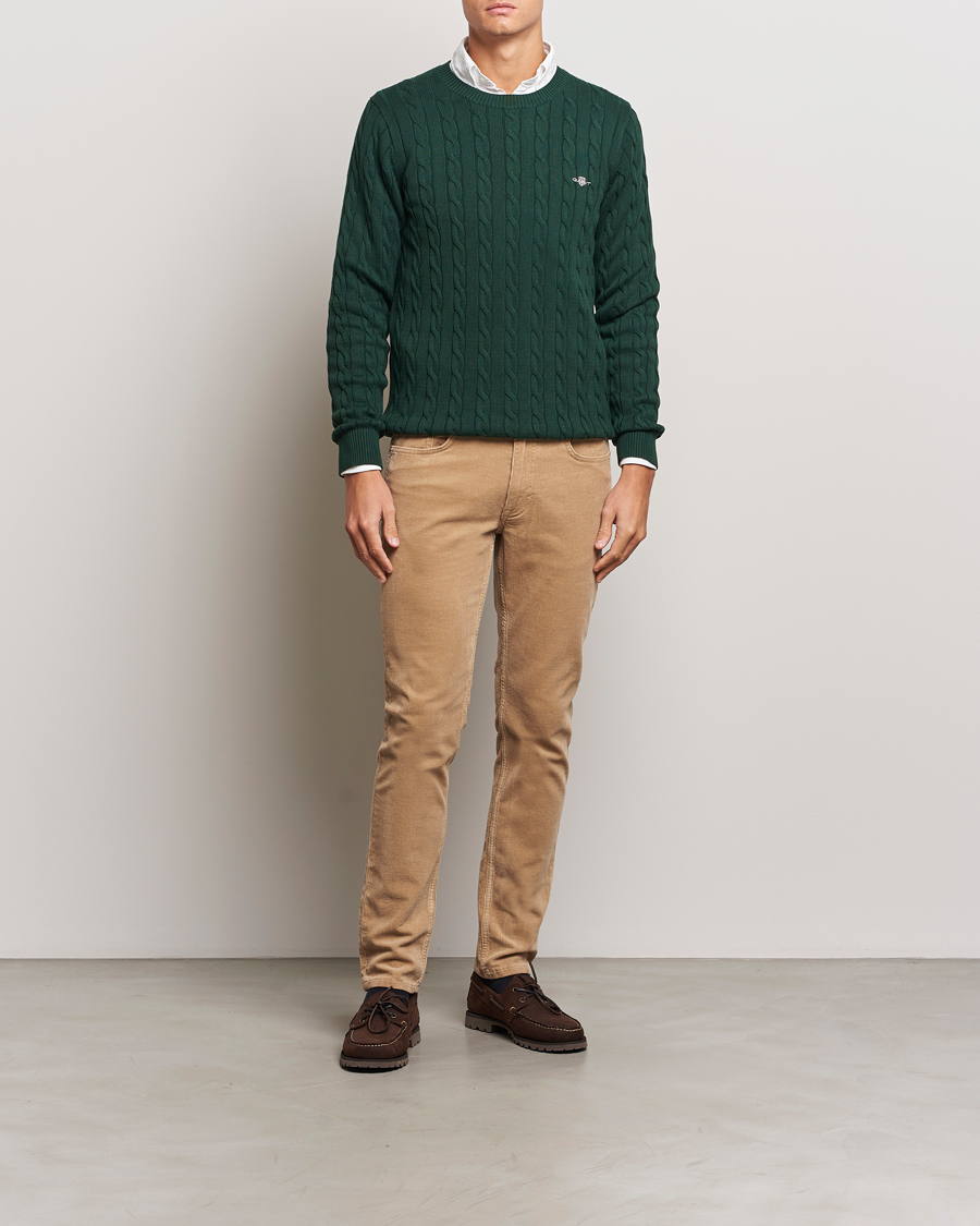 Mies | Housut | GANT | Cord 5-Pocket Jeans Dark Khaki