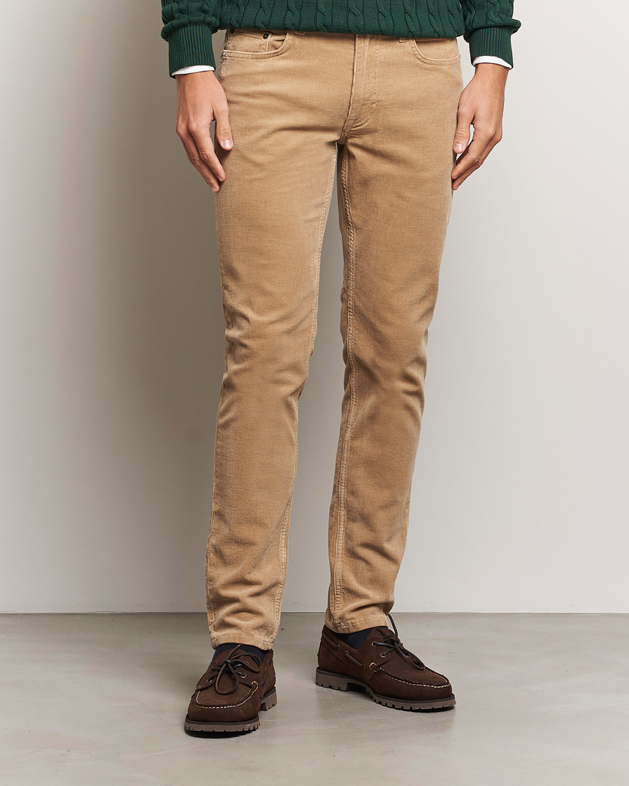 Mies | Housut | GANT | Cord 5-Pocket Jeans Dark Khaki