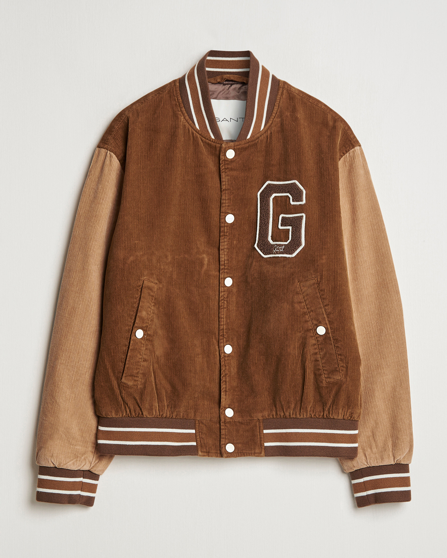Mies | Takit | GANT | Cord Varsity Jacket Cacao Brown