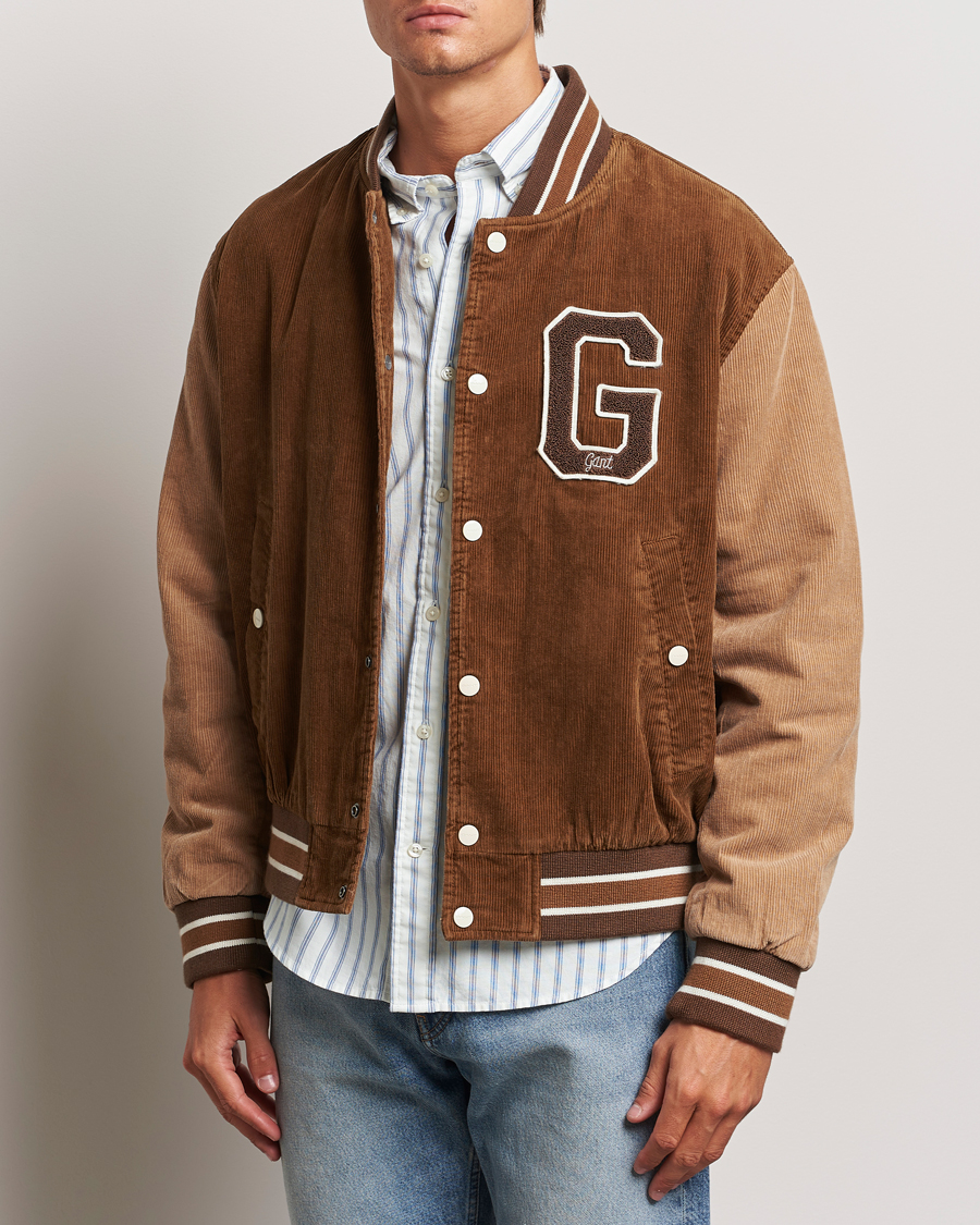 Mies | Takit | GANT | Cord Varsity Jacket Cacao Brown