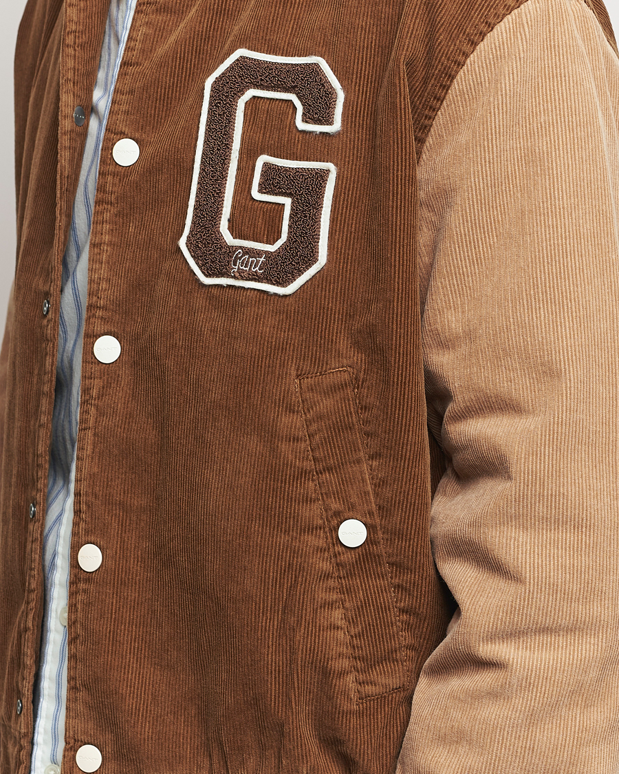 Mies | Takit | GANT | Cord Varsity Jacket Cacao Brown