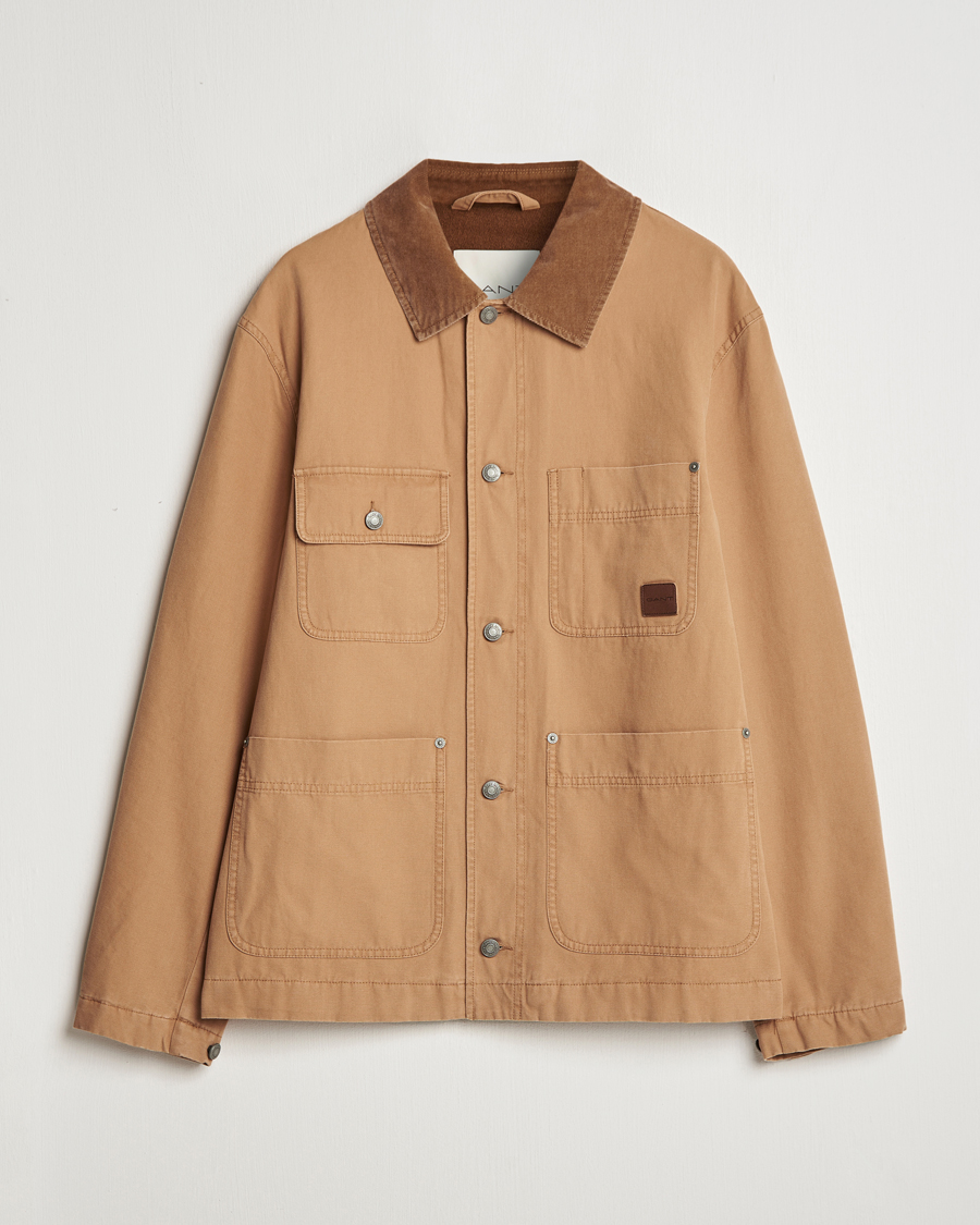 Mies | Takit | GANT | Cotton Work Jacket Roasted Walnut
