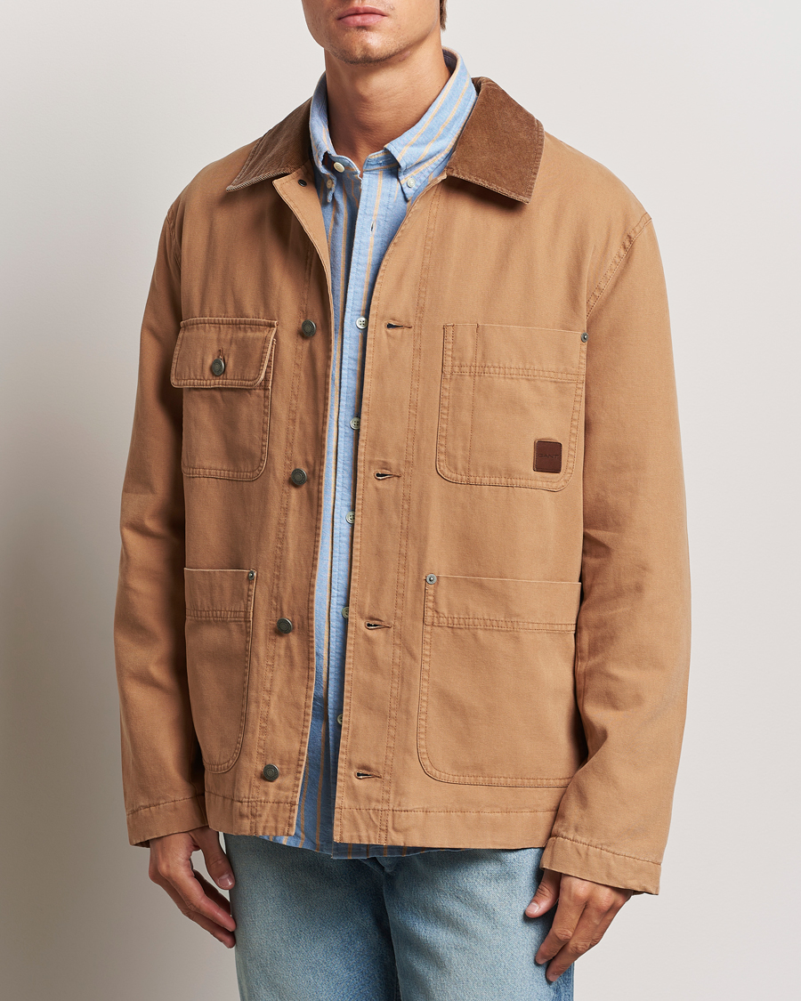 Mies | Takit | GANT | Cotton Work Jacket Roasted Walnut