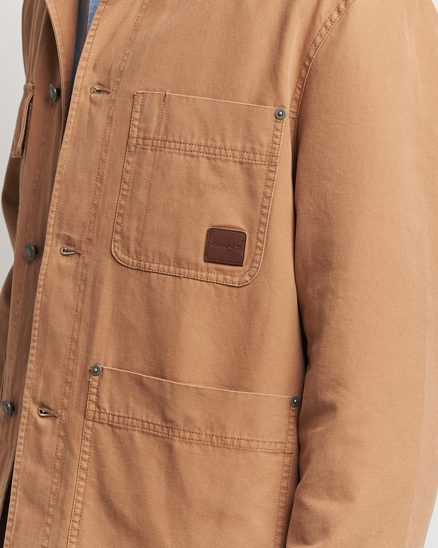 Mies | Takit | GANT | Cotton Work Jacket Roasted Walnut