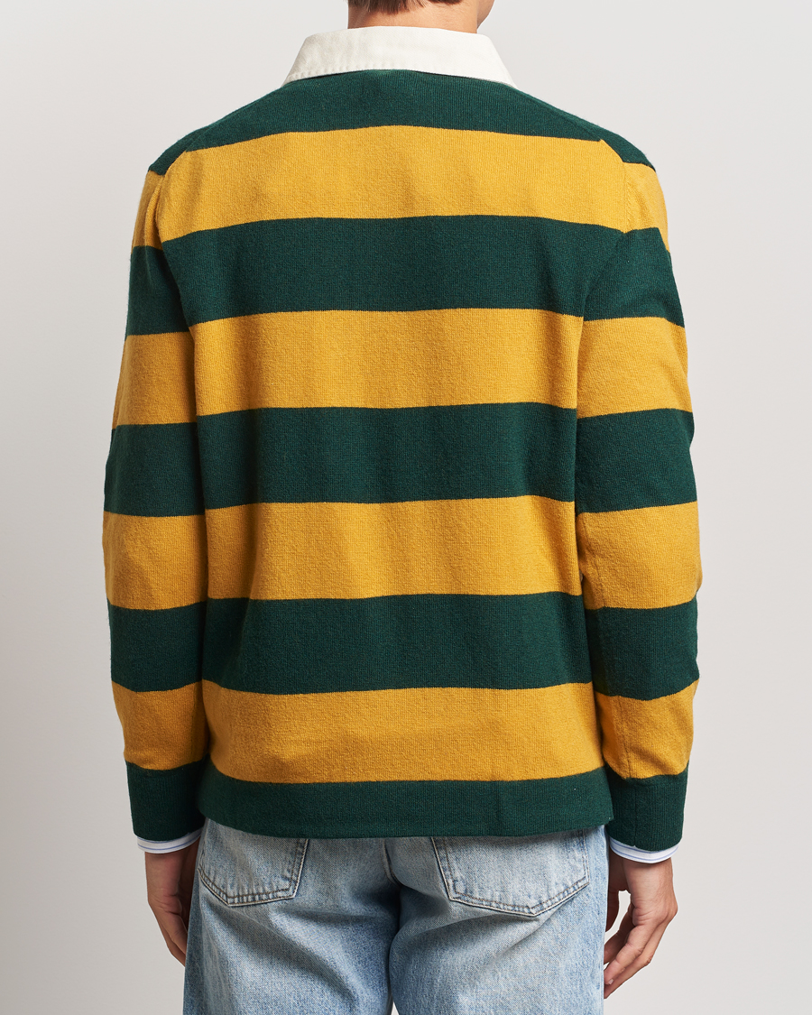 Mies | Puserot | GANT | Extra Fine Lambswool Striped Rugger Tartan Green