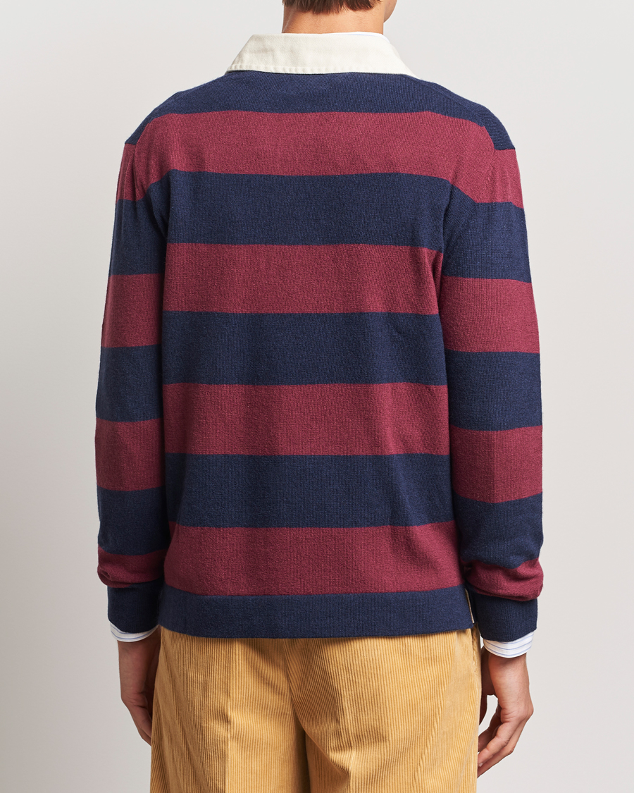 Mies | Puserot | GANT | Extra Fine Lambswool Striped Rugger Marine