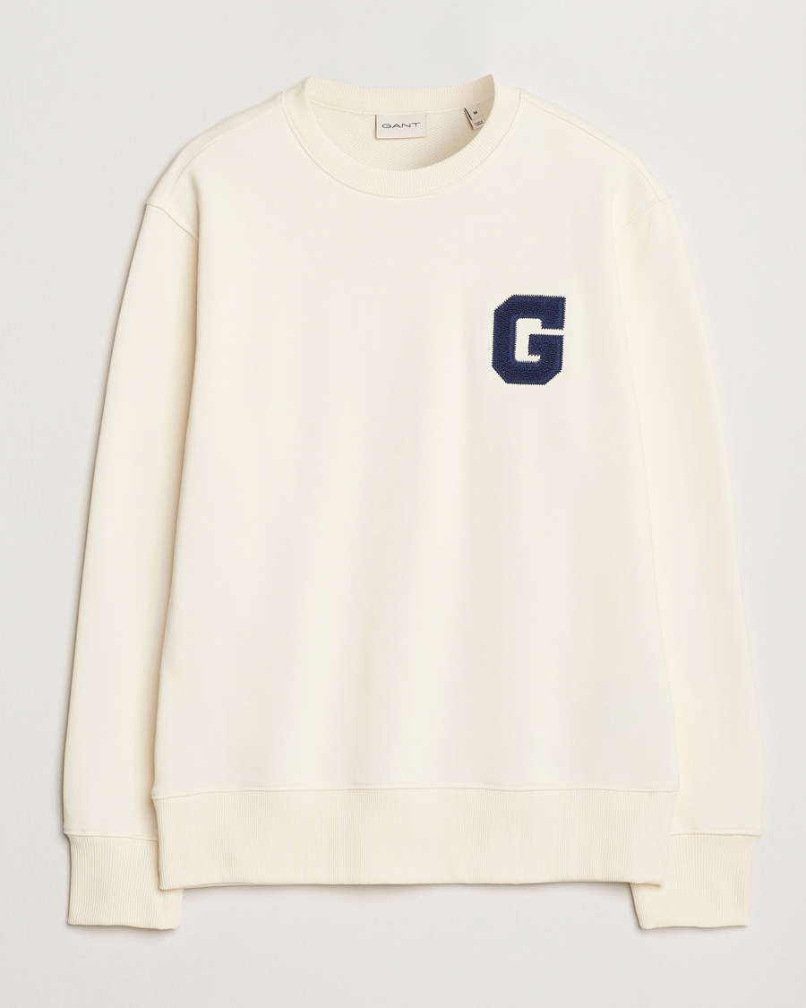 Mies | Puserot | GANT | G Graphic Sweatshirt Cream