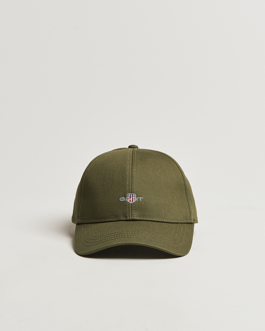 Mies | GANT High Cotton Twill Cap Juniper Green | GANT | High Cotton Twill Cap Juniper Green