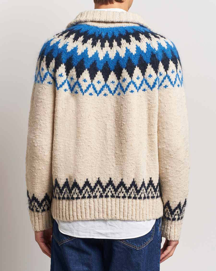 Mies | Puserot | Gant | Jacquard Zip Cardigan Cream