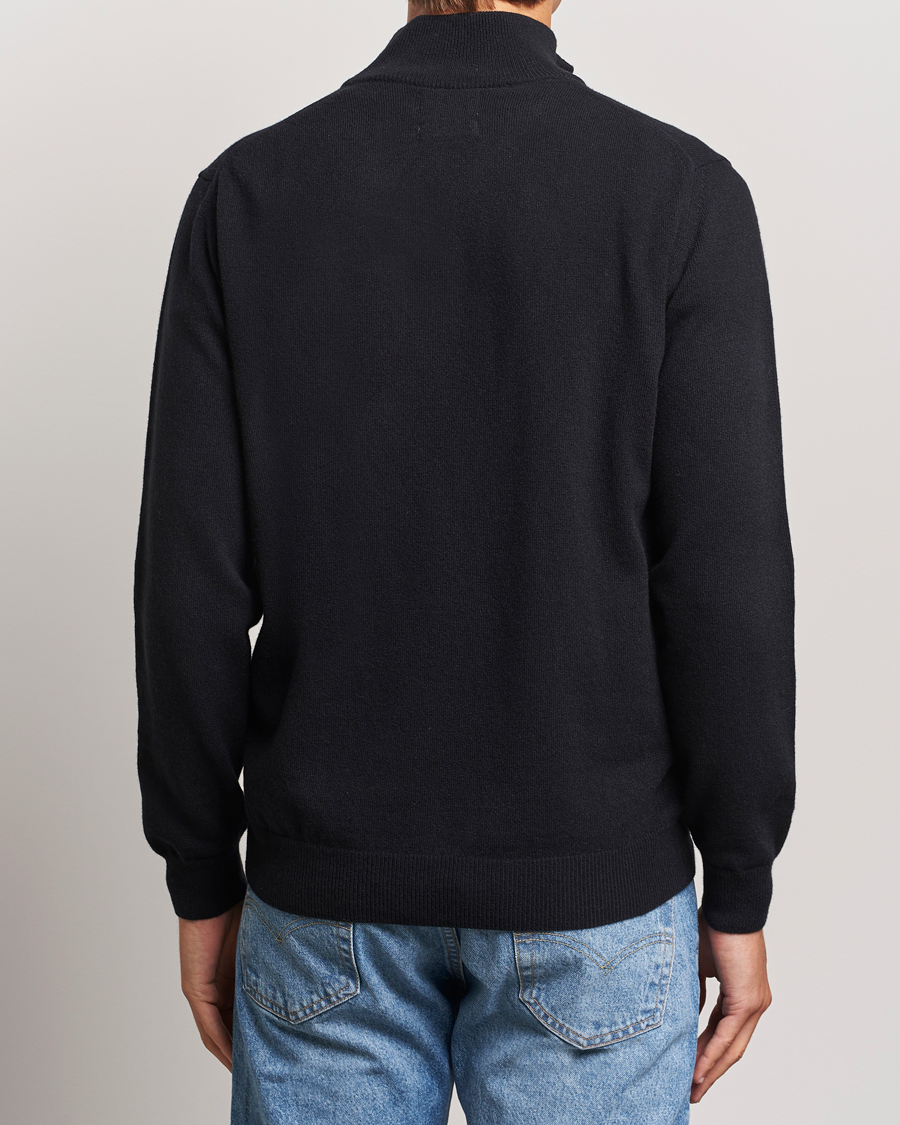 Mies | Puserot | GANT | Lamsbwool Half Zip Black