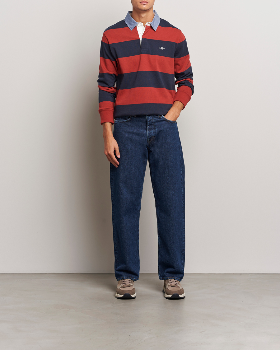 Mies | Puserot | GANT | Original Barstriped Heavy Rugger Iron Red