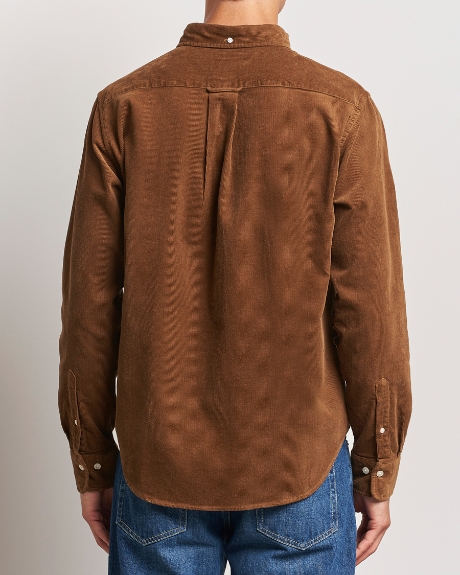Mies | Kauluspaidat | Gant | Regular Fit Corduroy Shirt Brown Melange
