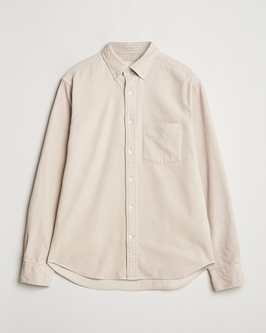 Mies | Kauluspaidat | GANT | Regular Fit Corduroy Shirt Putty