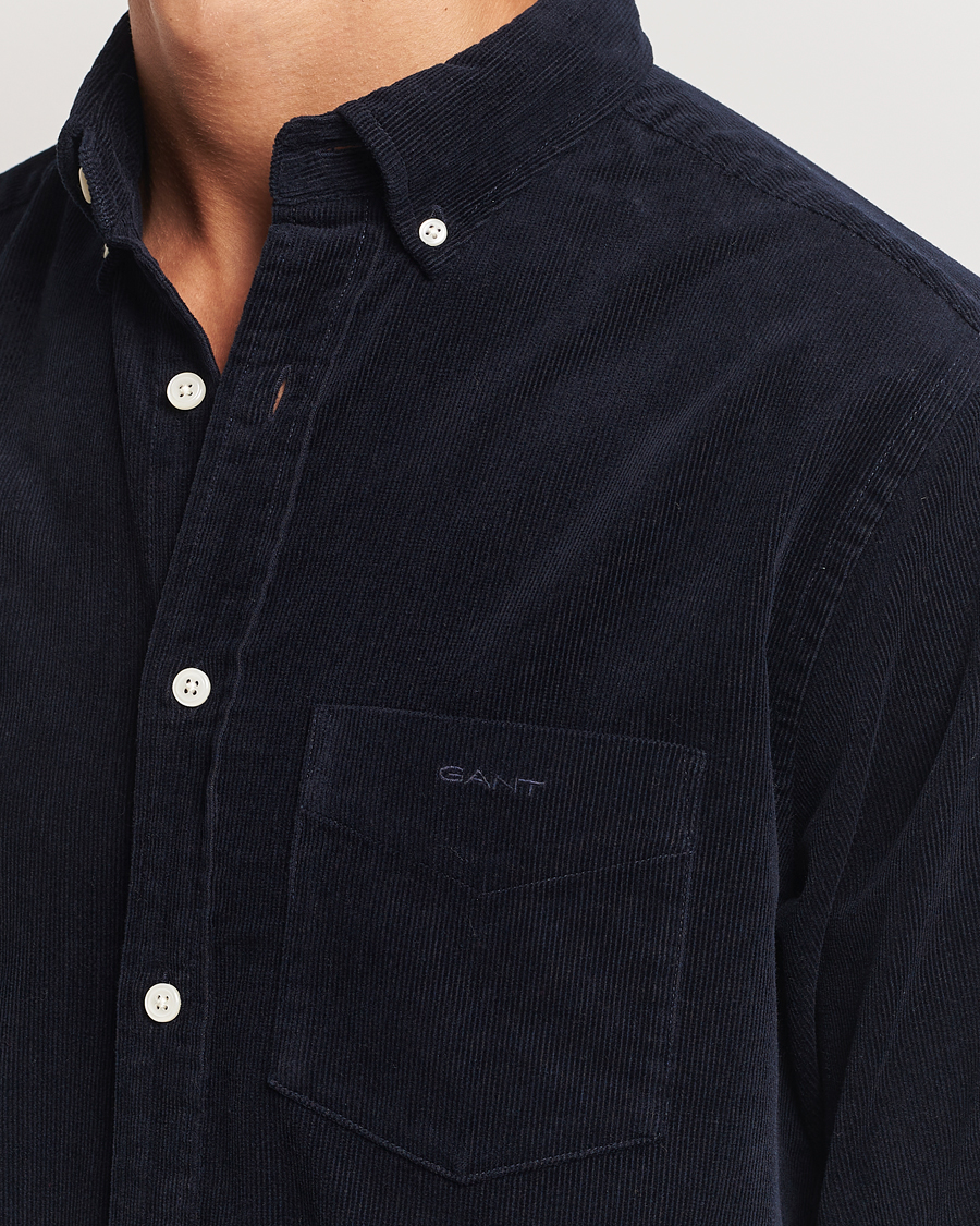 Mies | Kauluspaidat | Gant | Regular Fit Corduroy Shirt Evening Blue
