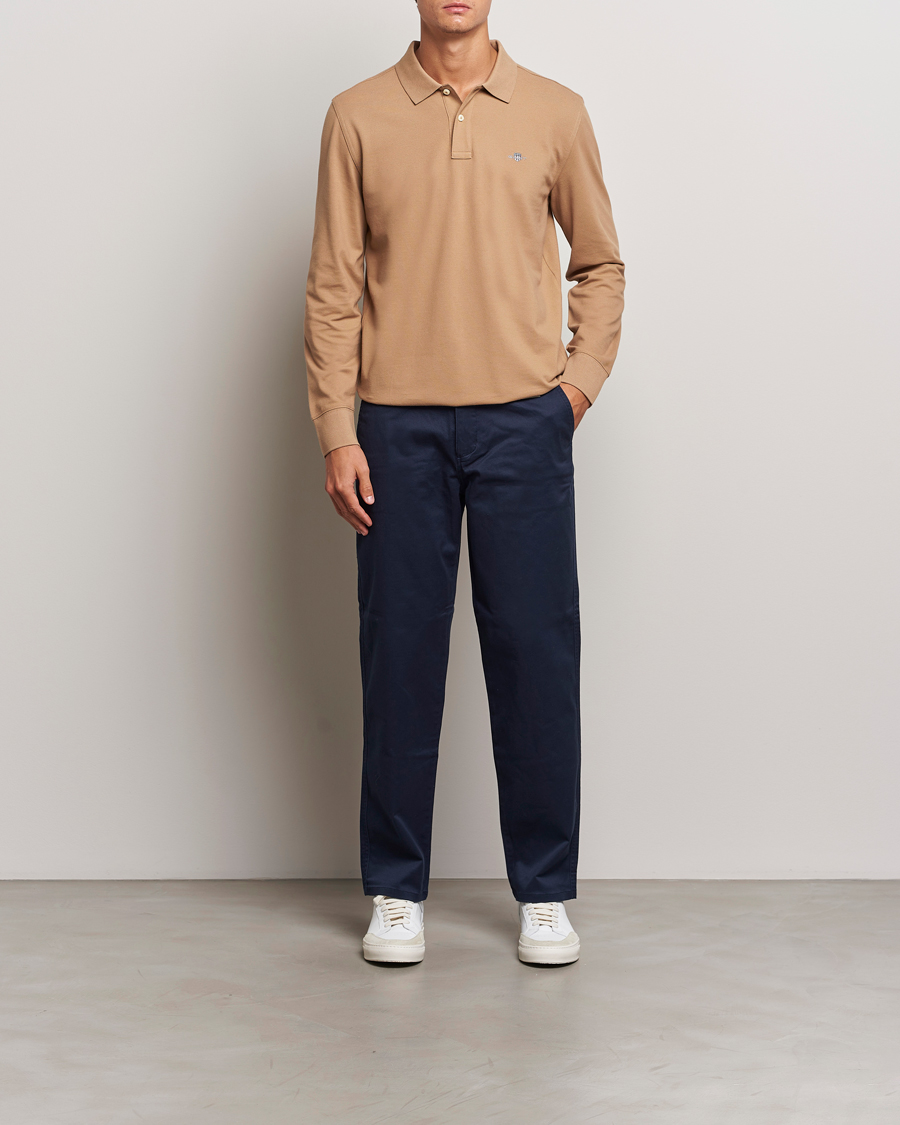 Mies | Puserot | GANT | Regular Shield Pique Polo Warm Khaki