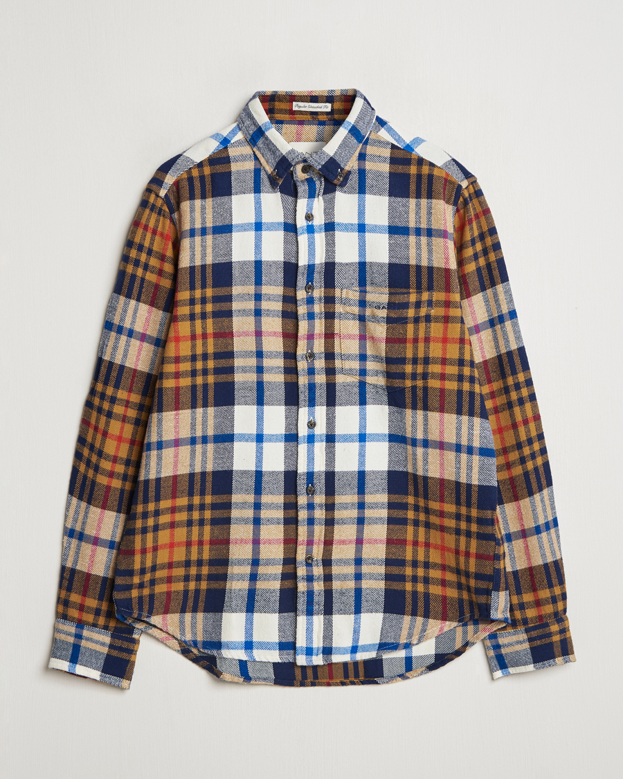 Mies | Kauluspaidat | Gant | Twill Checked Shirt Beige