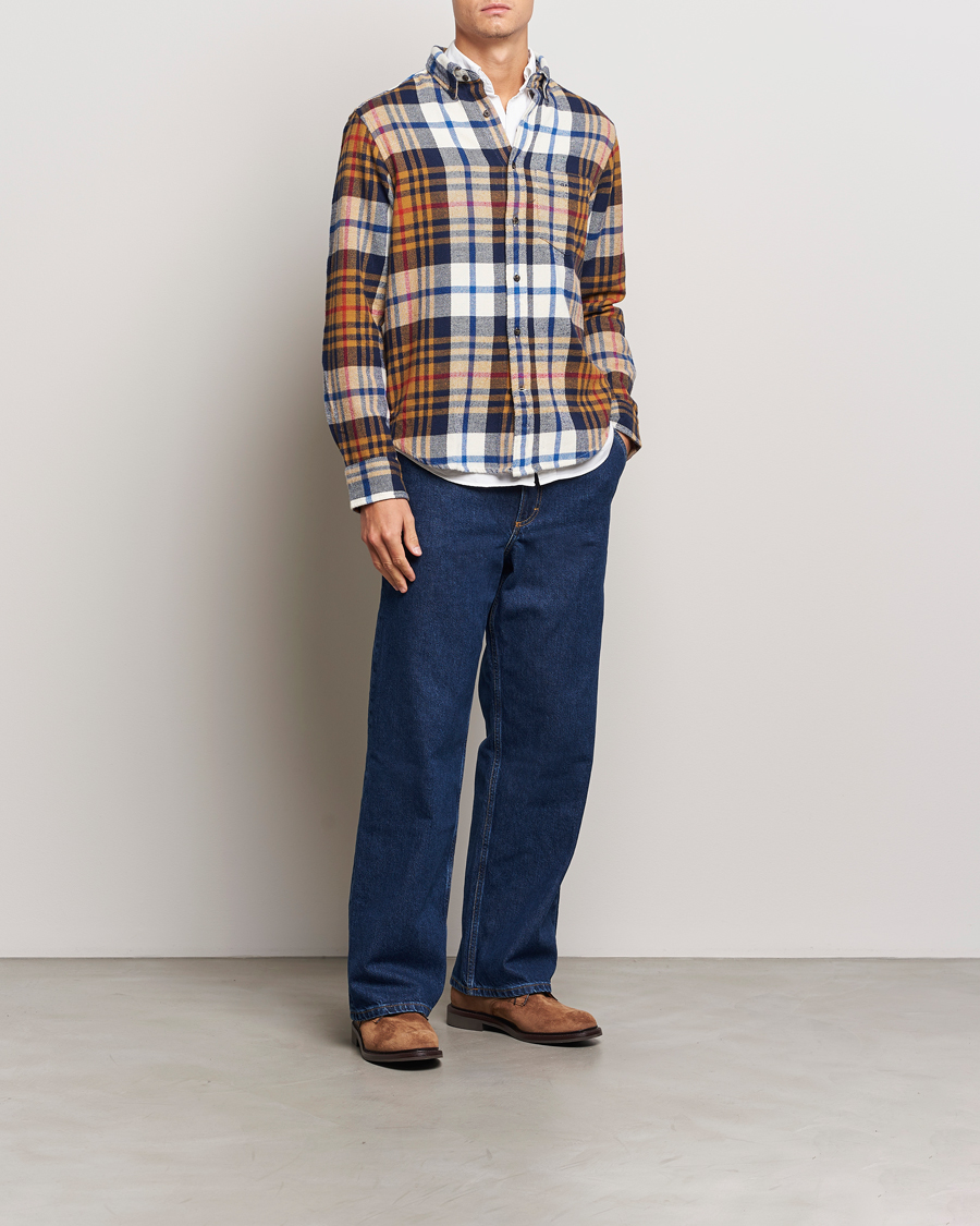 Mies | Kauluspaidat | Gant | Twill Checked Shirt Beige