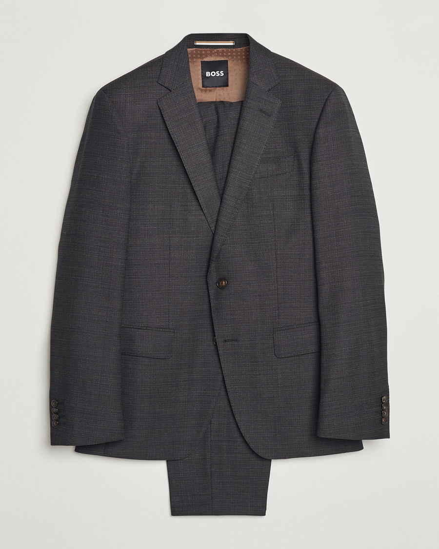 Mies | Puvut | BOSS BLACK | Huge Wool Suit Open Green