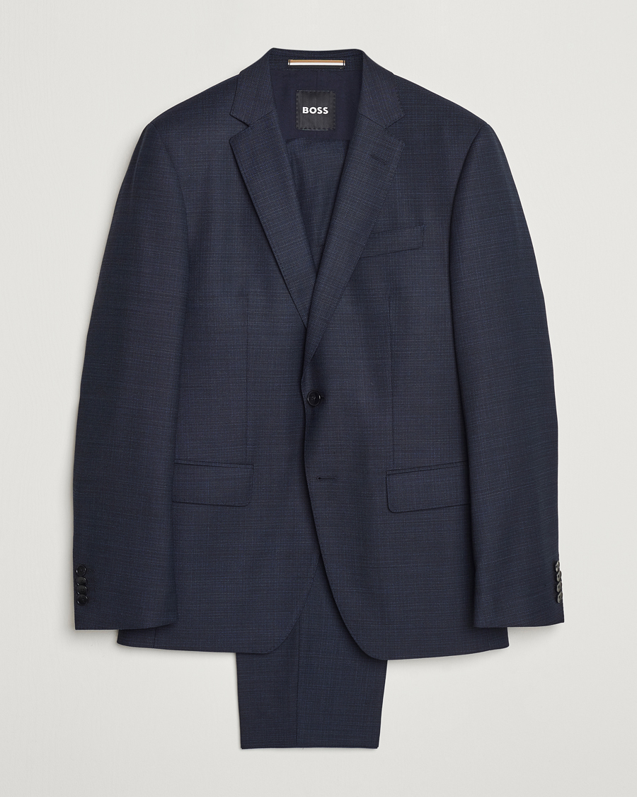 Mies | Puvut | BOSS BLACK | Huge Wool Suit Open Blue