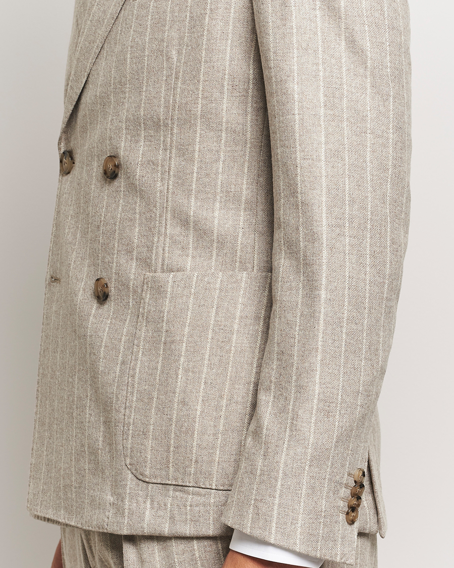Mies | Puvut | BOSS BLACK | Hanry Wool Pinstriped Suit Light Beige