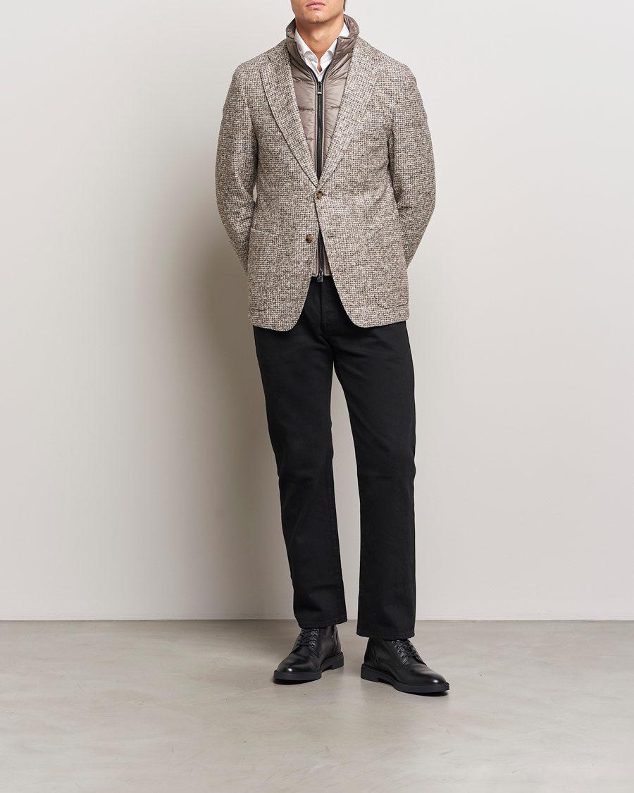 Mies | Pikkutakit | BOSS BLACK | Hanry Jersey Bib Blazer Open White