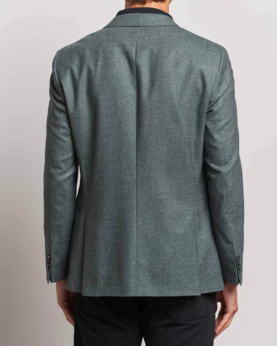 Mies | Pikkutakit | BOSS BLACK | Hutson Wool Dogtooth Blazer Light Green