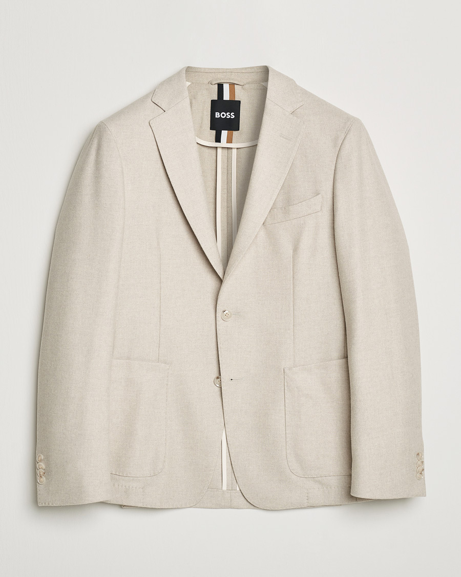 Mies | Pikkutakit | BOSS BLACK | Hanry Wool Patch Pocket Blazer Open White