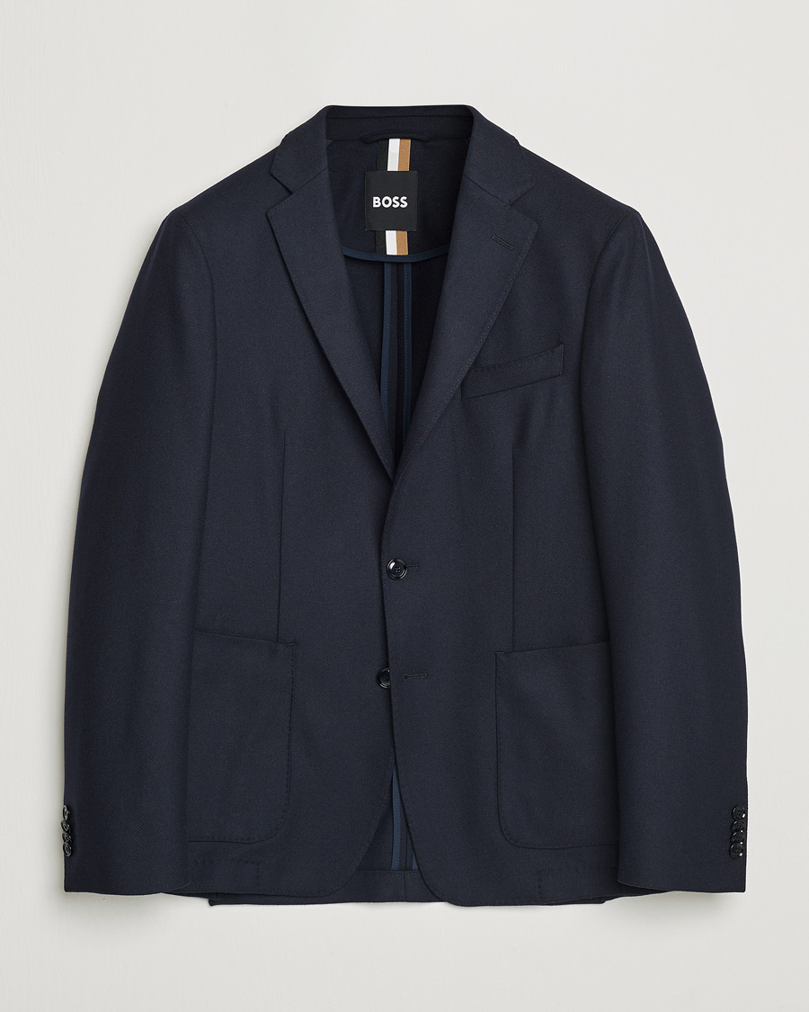 Mies | Pikkutakit | BOSS BLACK | Hanry Wool Patch Pocket Blazer Dark Blue