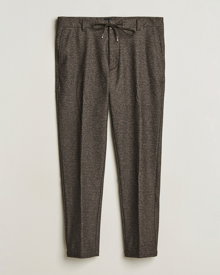 Mies | Housut | BOSS BLACK | Kane Brushed Drawstring Trousers Dark Beige