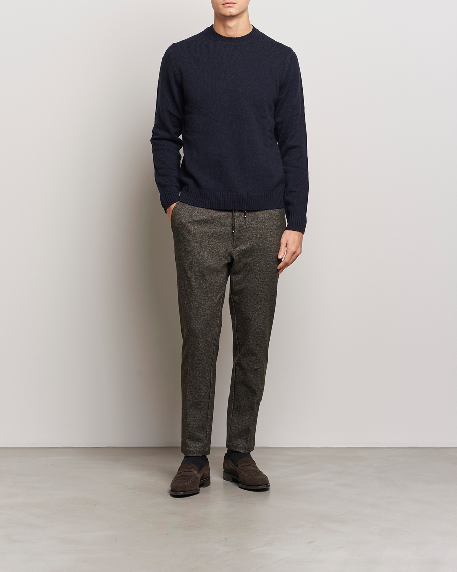 Mies | Housut | BOSS BLACK | Kane Brushed Drawstring Trousers Dark Beige