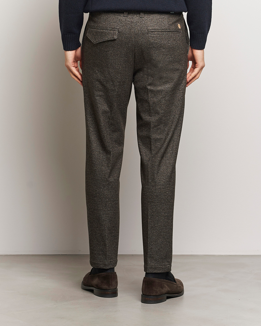 Mies | Housut | BOSS BLACK | Kane Brushed Drawstring Trousers Dark Beige