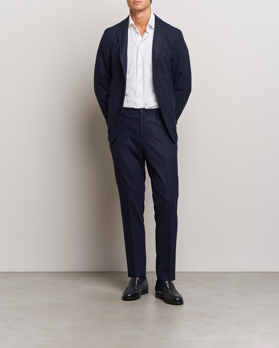 Mies | Housut | BOSS BLACK | Genius Wool Tech Trousers Dark Blue