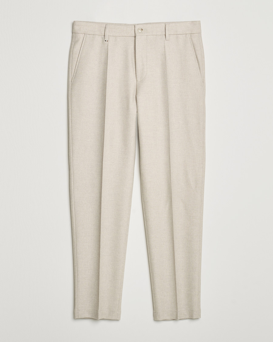 Mies | Housut | BOSS BLACK | Perin Wool Trousers Open White