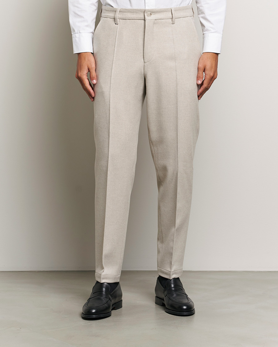 Mies | Housut | BOSS BLACK | Perin Wool Trousers Open White