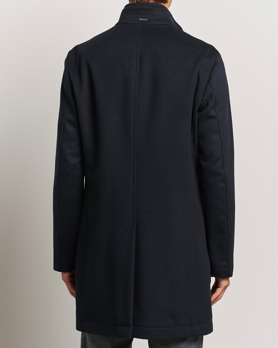 Mies | Takit | BOSS BLACK | Hyde Stand Up Collar Coat Dark Blue