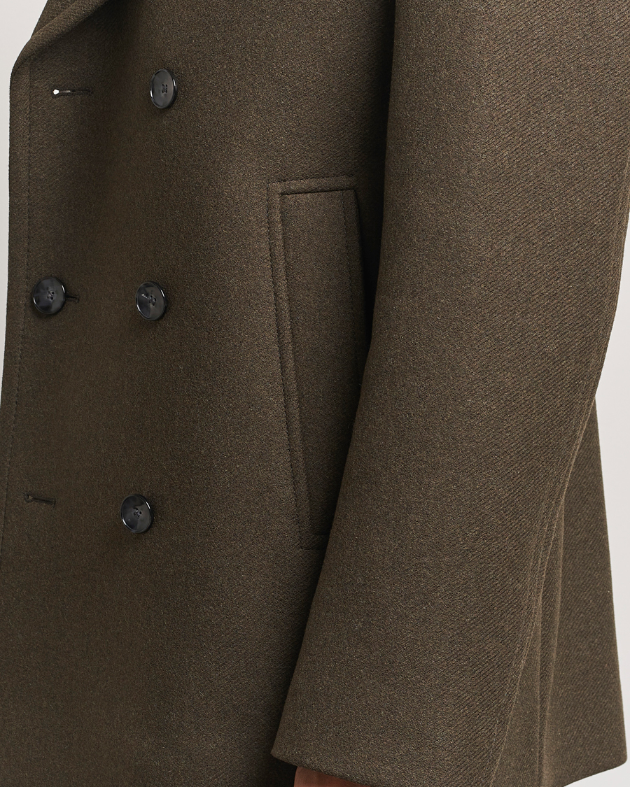 Mies | Takit | BOSS BLACK | Clay Wool Peacoat Open Green